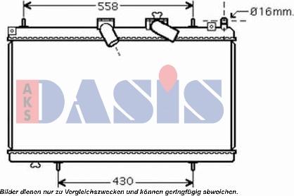 AKS Dasis 160109N - Radiateur, refroidissement du moteur cwaw.fr