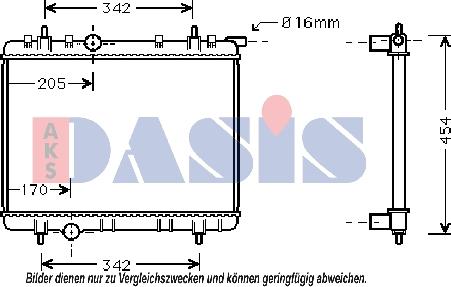 AKS Dasis 160104N - Radiateur, refroidissement du moteur cwaw.fr