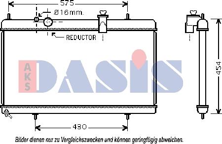 AKS Dasis 160102N - Radiateur, refroidissement du moteur cwaw.fr