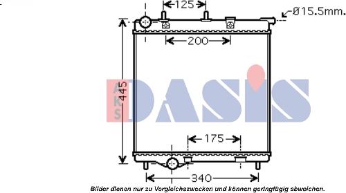 AKS Dasis 160114N - Radiateur, refroidissement du moteur cwaw.fr