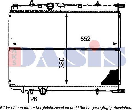 AKS Dasis 160118N - Radiateur, refroidissement du moteur cwaw.fr