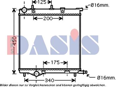 AKS Dasis 160113N - Radiateur, refroidissement du moteur cwaw.fr