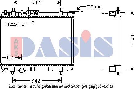 AKS Dasis 160700N - Radiateur, refroidissement du moteur cwaw.fr