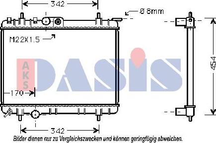 AKS Dasis 161470N - Radiateur, refroidissement du moteur cwaw.fr