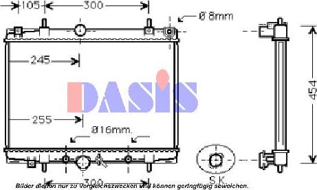 AKS Dasis 161840N - Radiateur, refroidissement du moteur cwaw.fr