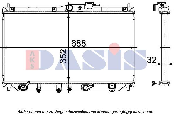 AKS Dasis 100043N - Radiateur, refroidissement du moteur cwaw.fr