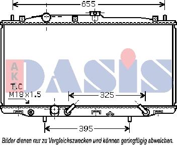 AKS Dasis 100042N - Radiateur, refroidissement du moteur cwaw.fr