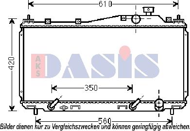 AKS Dasis 100069N - Radiateur, refroidissement du moteur cwaw.fr