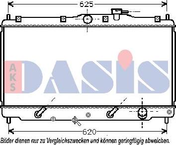 AKS Dasis 100013N - Radiateur, refroidissement du moteur cwaw.fr