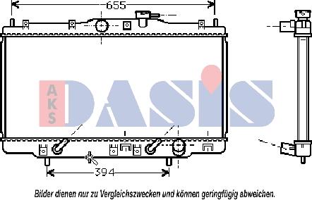 AKS Dasis 100028N - Radiateur, refroidissement du moteur cwaw.fr