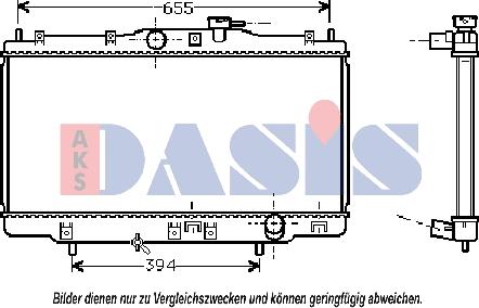 AKS Dasis 100027N - Radiateur, refroidissement du moteur cwaw.fr