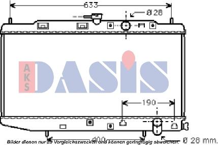 AKS Dasis 100321N - Radiateur, refroidissement du moteur cwaw.fr