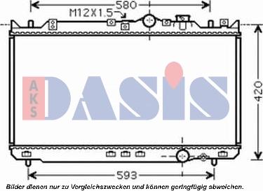 AKS Dasis 110055N - Radiateur, refroidissement du moteur cwaw.fr