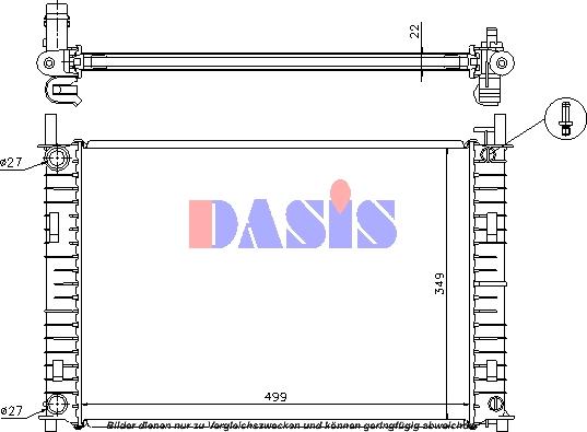 AKS Dasis 110037N - Radiateur, refroidissement du moteur cwaw.fr