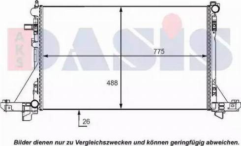 AKS Dasis 180099N - Radiateur, refroidissement du moteur cwaw.fr