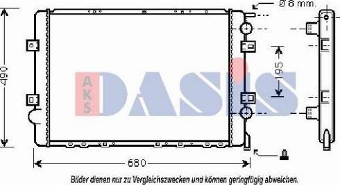 AKS Dasis 180046N - Radiateur, refroidissement du moteur cwaw.fr