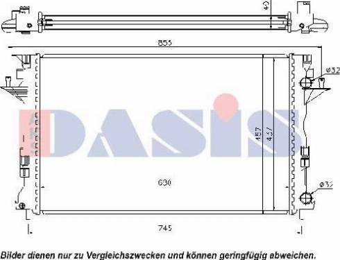 AKS Dasis 180002N - Radiateur, refroidissement du moteur cwaw.fr