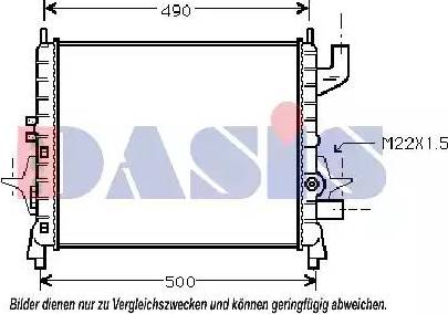 AKS Dasis 180025N - Radiateur, refroidissement du moteur cwaw.fr