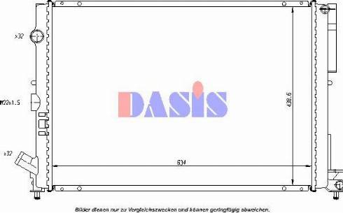 AKS Dasis 181270N - Radiateur, refroidissement du moteur cwaw.fr