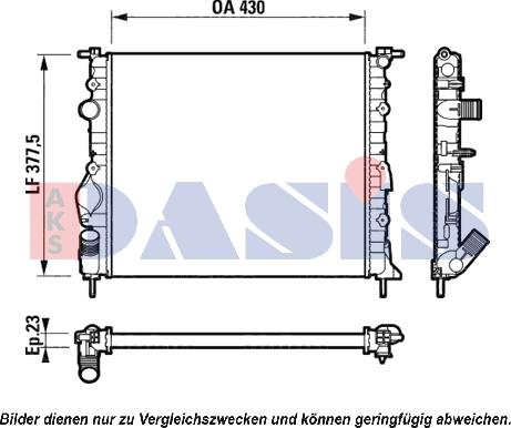 AKS Dasis 181700N - Radiateur, refroidissement du moteur cwaw.fr