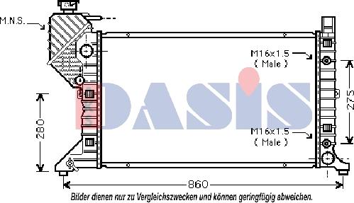 AKS Dasis 130003N - Radiateur, refroidissement du moteur cwaw.fr