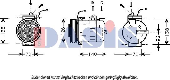 AKS Dasis 850487N - Compresseur, climatisation cwaw.fr