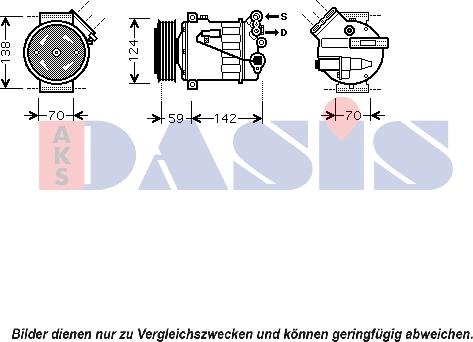 AKS Dasis 850393N - Compresseur, climatisation cwaw.fr