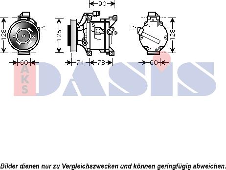 AKS Dasis 850744N - Compresseur, climatisation cwaw.fr