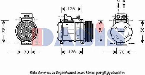 AKS Dasis 850716N - Compresseur, climatisation cwaw.fr