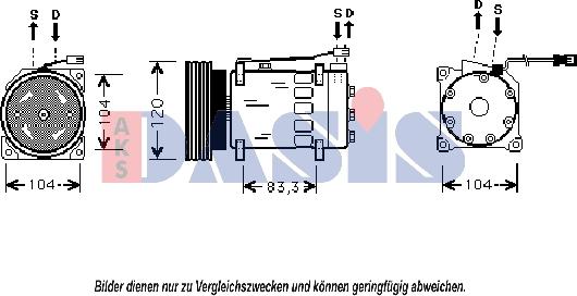 AKS Dasis 850782N - Compresseur, climatisation cwaw.fr