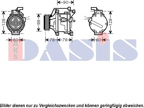 AKS Dasis 850728N - Compresseur, climatisation cwaw.fr