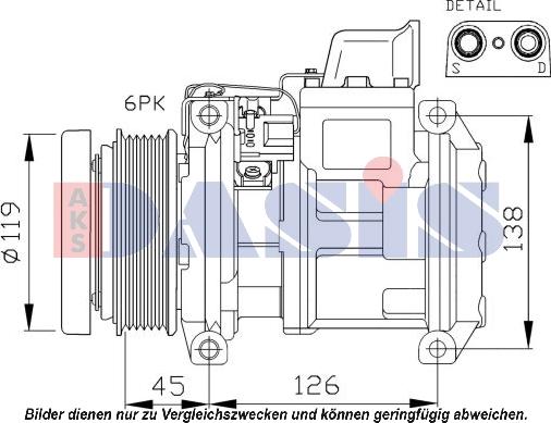 AKS Dasis 851444N - Compresseur, climatisation cwaw.fr