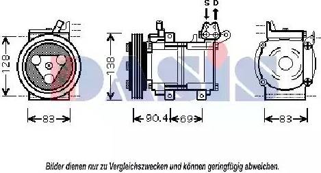 AKS Dasis 851400N - Compresseur, climatisation cwaw.fr