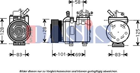 AKS Dasis 851616N - Compresseur, climatisation cwaw.fr