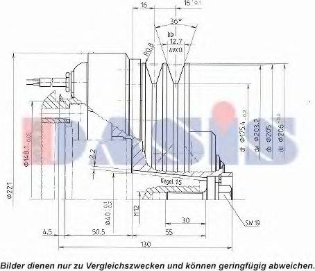 AKS Dasis 851145N - Embrayage magnétique, pour compresseurs de climatisation cwaw.fr