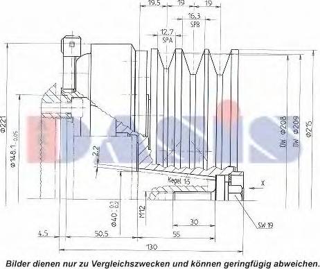 AKS Dasis 851155N - Embrayage magnétique, pour compresseurs de climatisation cwaw.fr