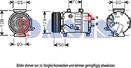 AKS Dasis 851817N - Compresseur, climatisation cwaw.fr