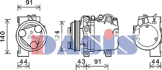 AKS Dasis 852615N - Compresseur, climatisation cwaw.fr