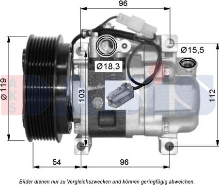 AKS Dasis 852776N - Compresseur, climatisation cwaw.fr