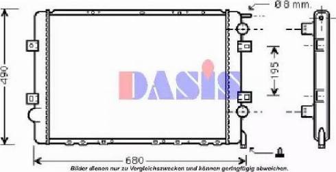 AKS Dasis 390001N - Radiateur, refroidissement du moteur cwaw.fr