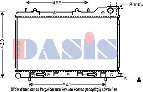 AKS Dasis 350024N - Radiateur, refroidissement du moteur cwaw.fr