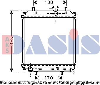 AKS Dasis 360024N - Radiateur, refroidissement du moteur cwaw.fr