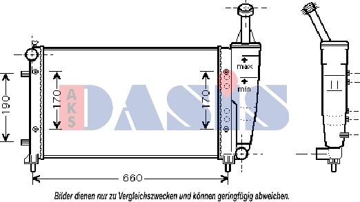 AKS Dasis 300005N - Radiateur, refroidissement du moteur cwaw.fr