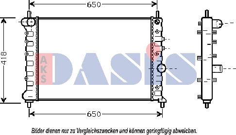 AKS Dasis 300003N - Radiateur, refroidissement du moteur cwaw.fr