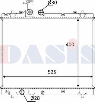 AKS Dasis 320060N - Radiateur, refroidissement du moteur cwaw.fr