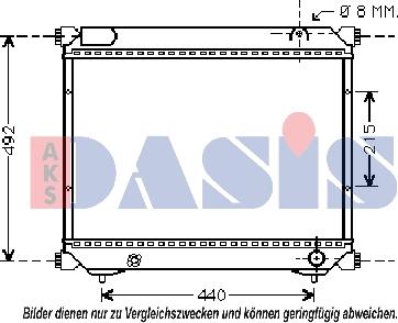 AKS Dasis 322003N - Radiateur, refroidissement du moteur cwaw.fr