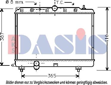 AKS Dasis 370004N - Radiateur, refroidissement du moteur cwaw.fr