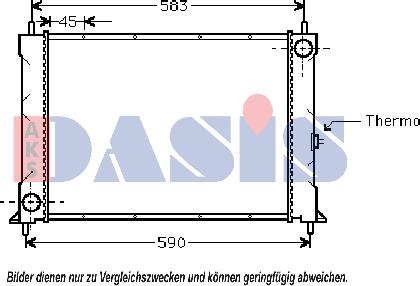 AKS Dasis 370001N - Radiateur, refroidissement du moteur cwaw.fr