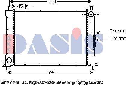 AKS Dasis 370390N - Radiateur, refroidissement du moteur cwaw.fr