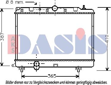 AKS Dasis 370350N - Radiateur, refroidissement du moteur cwaw.fr